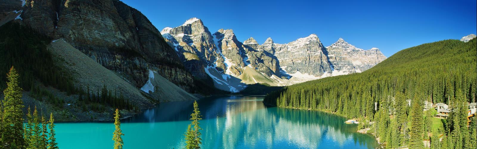 Hiking in Alberta - natural landscape  mountain outdoor sky water snow nature tree landscape lake glacial lake plant surrounded hillside