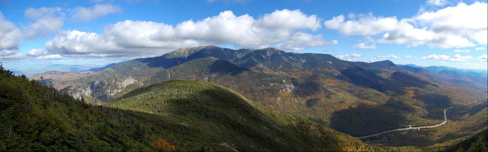 Hiking in New Hampshire - natural landscape  mountain sky outdoor grass nature cloud landscape hill hillside background fell overlooking mountain range grassy green hill station massif ridge lush distance land highland