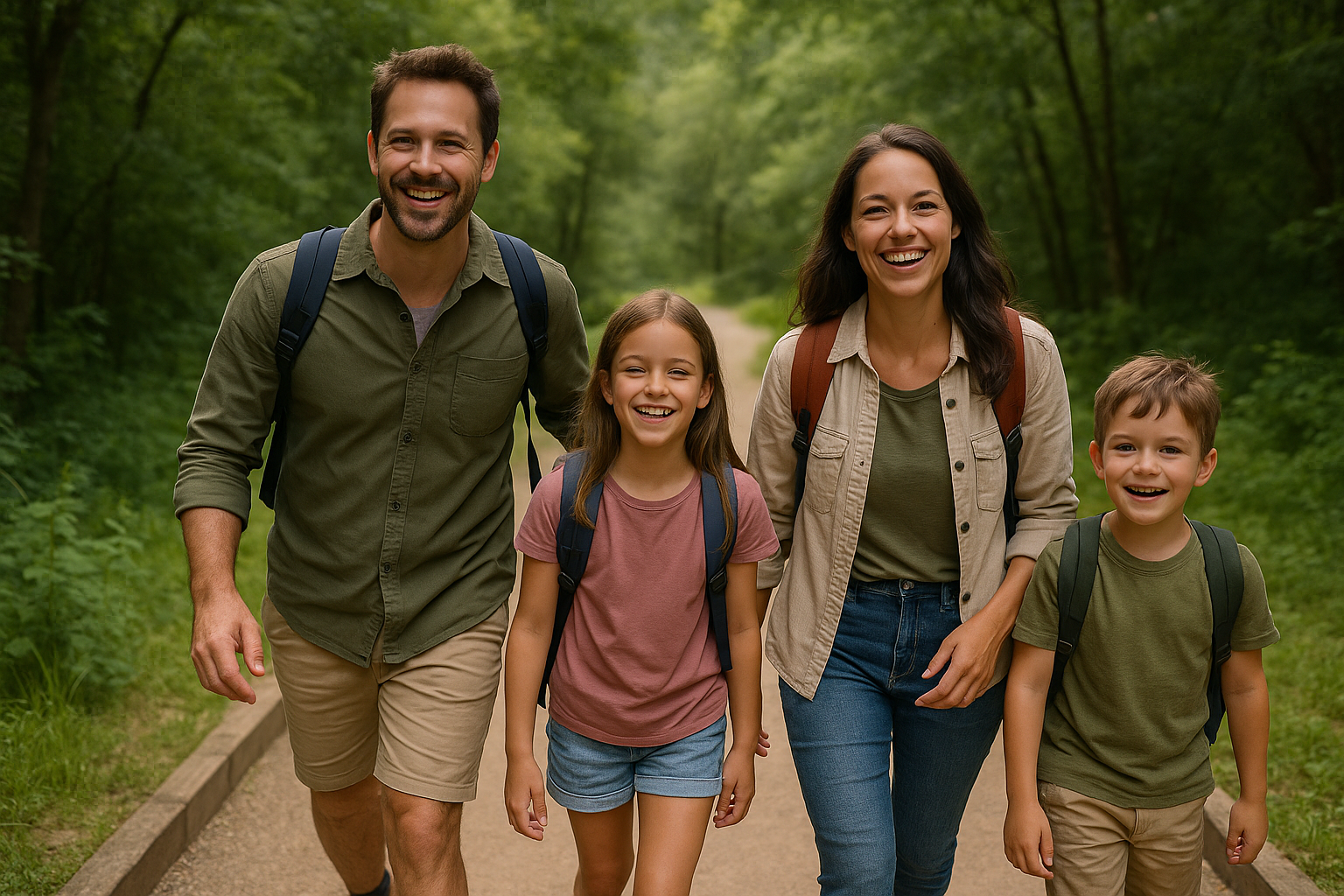 famille sentier facile randonnée débutant enfants