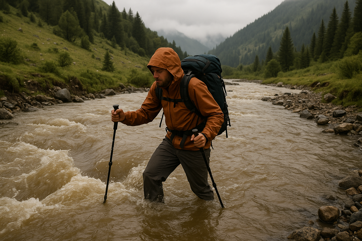 waterway crossing hiking safety