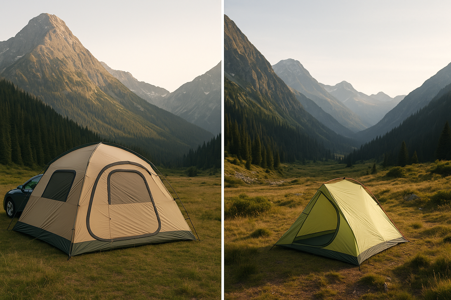 comparaison tente car camping vs backpacking randonnée