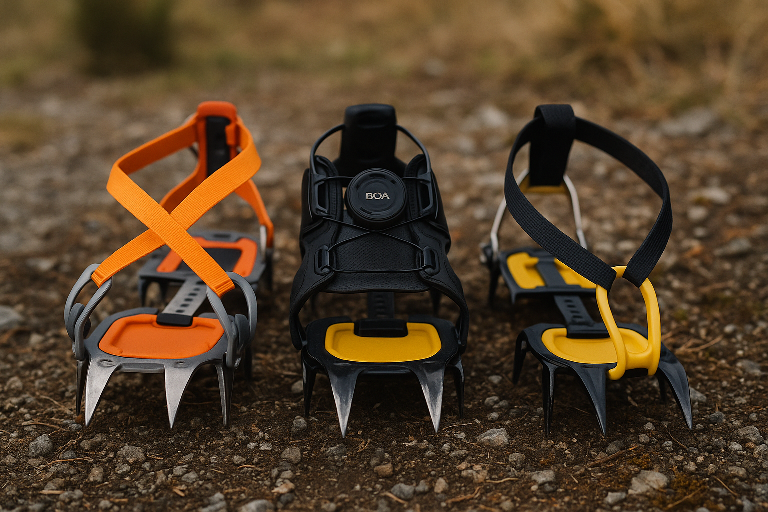 systèmes fixation crampons sangles BOA élastiques comparaison