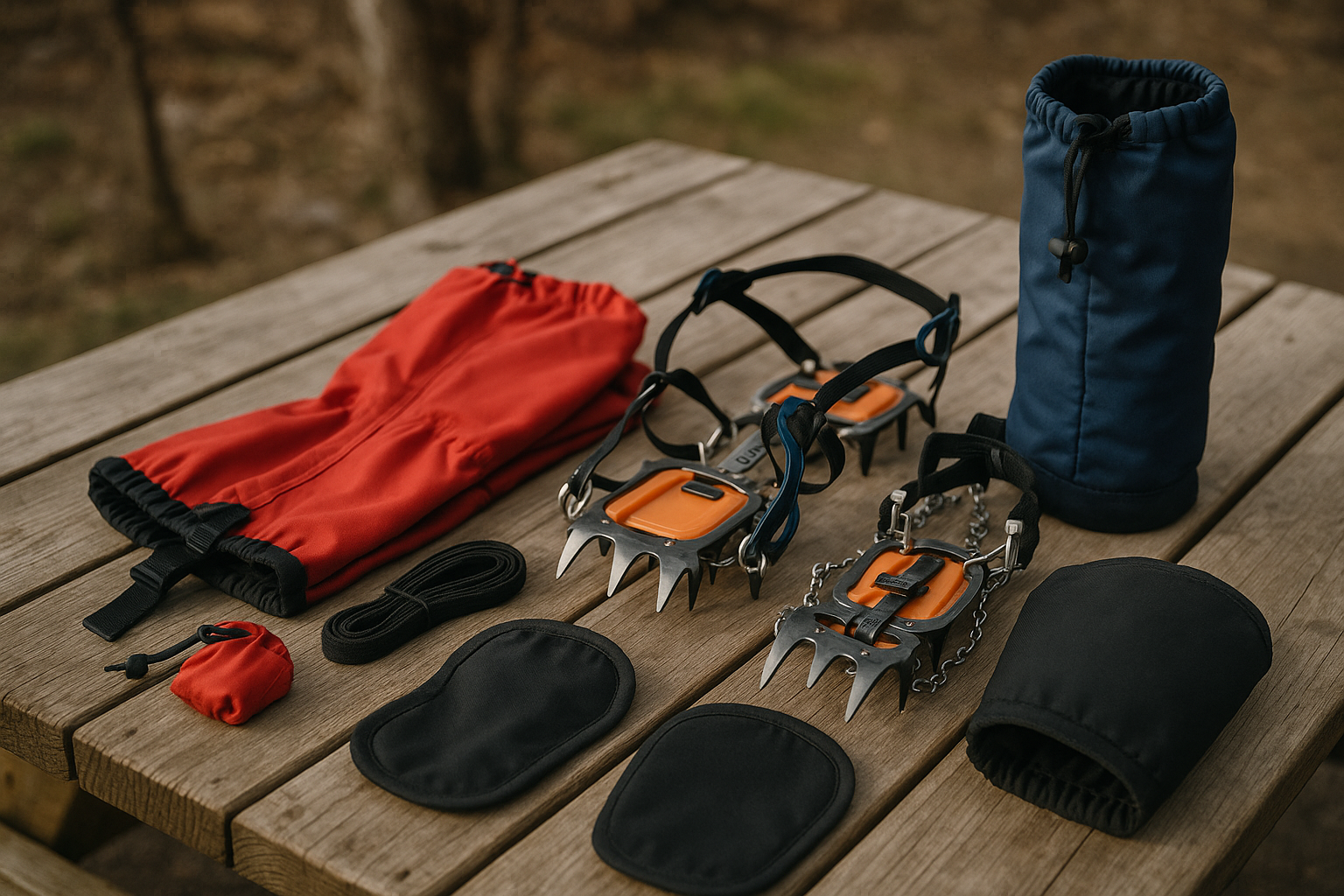 équipement hivernal crampons guêtres accessoires randonnée
