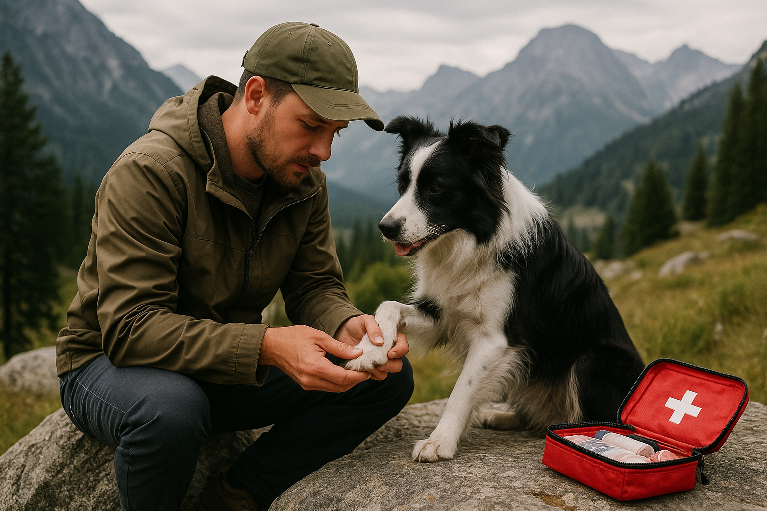 premiers soins chien randonnée sécurité plein air vétérinaire