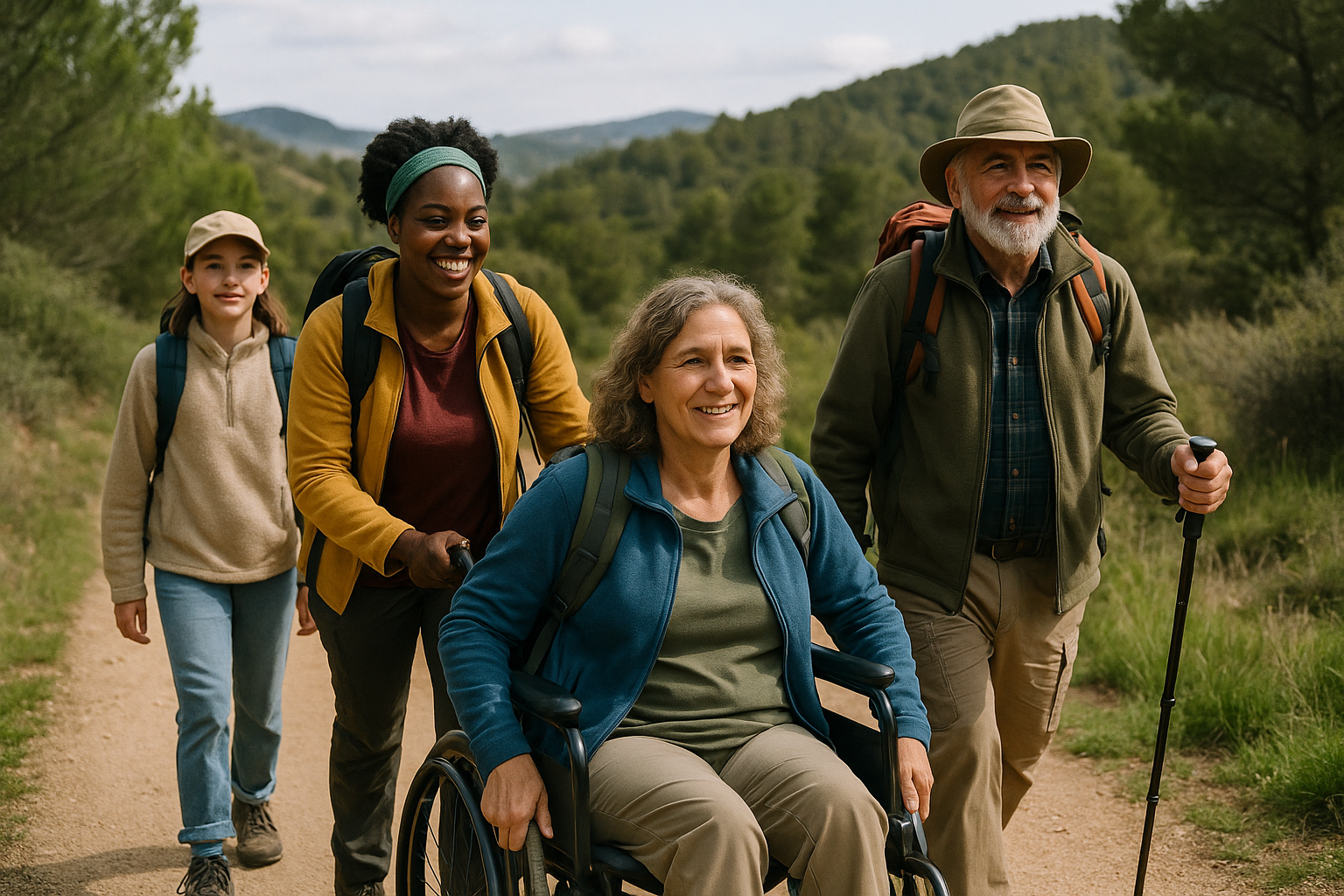 diverse hikers group accessibility Quebec trails 2026