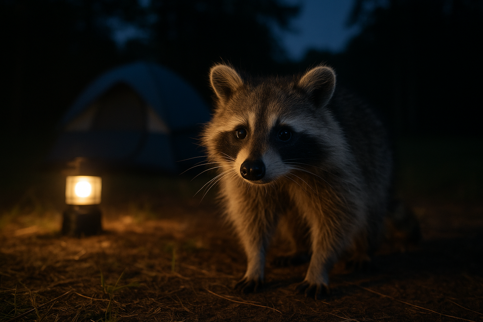 raton laveur camping nuit sécurité alimentaire