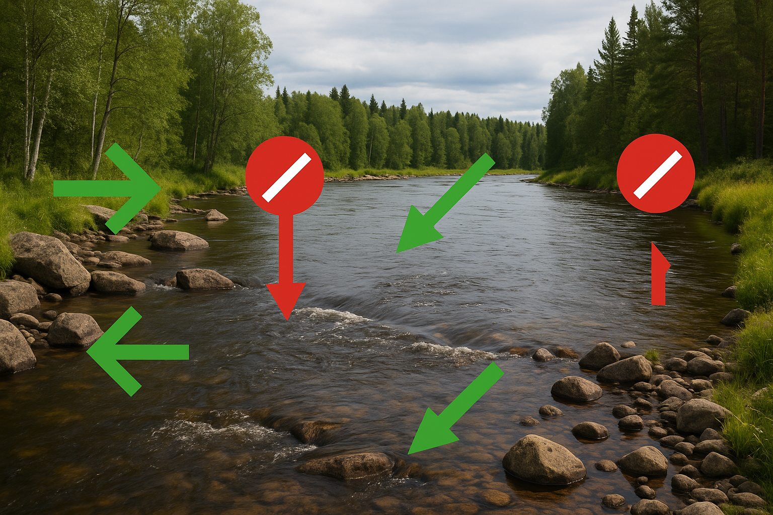 choix point traversée cours d'eau sécuritaire randonnée
