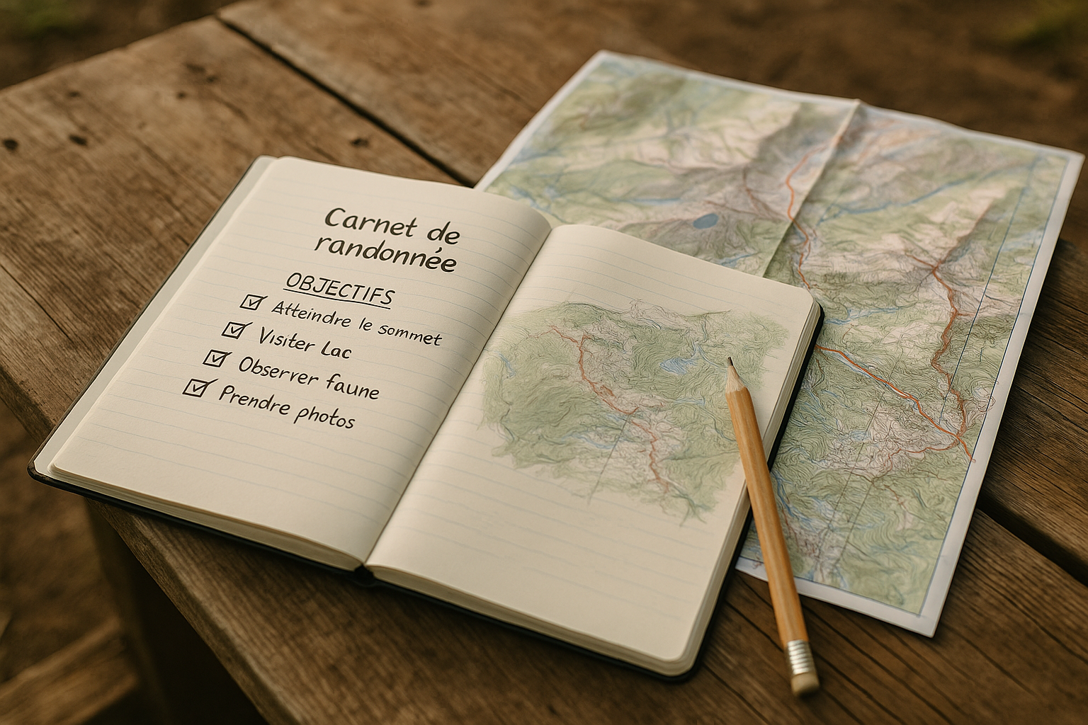 carnet objectifs randonnée planification