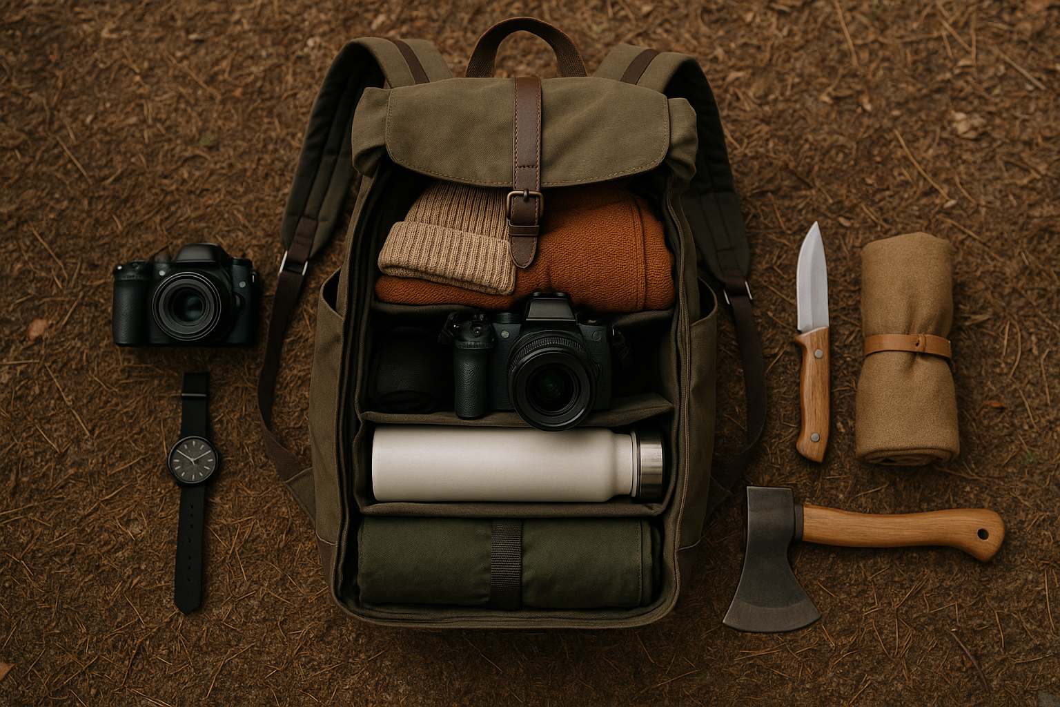 backpack organization layers hiking equipment