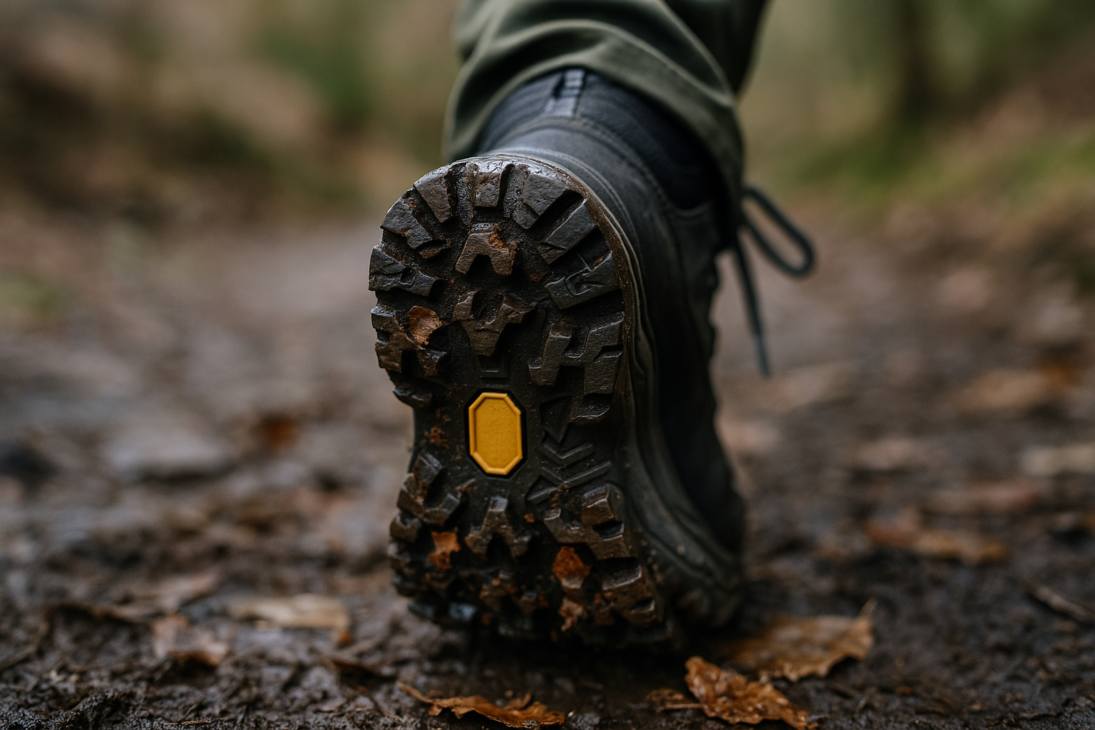 semelle botte randonnée crampons détail