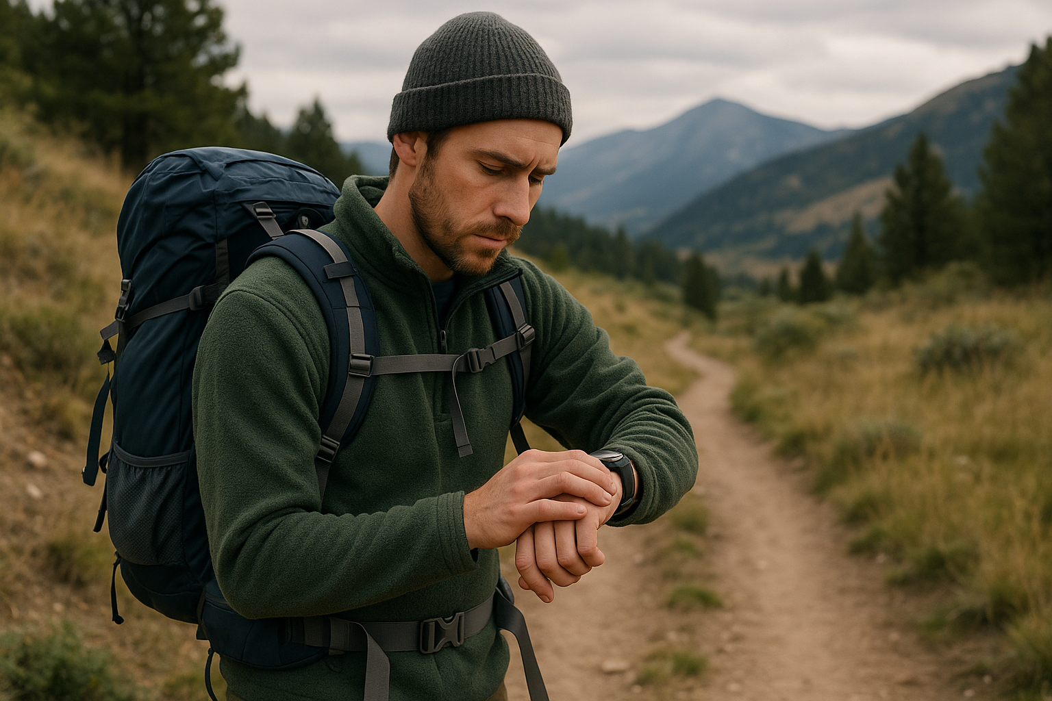hiker time watch trail planning