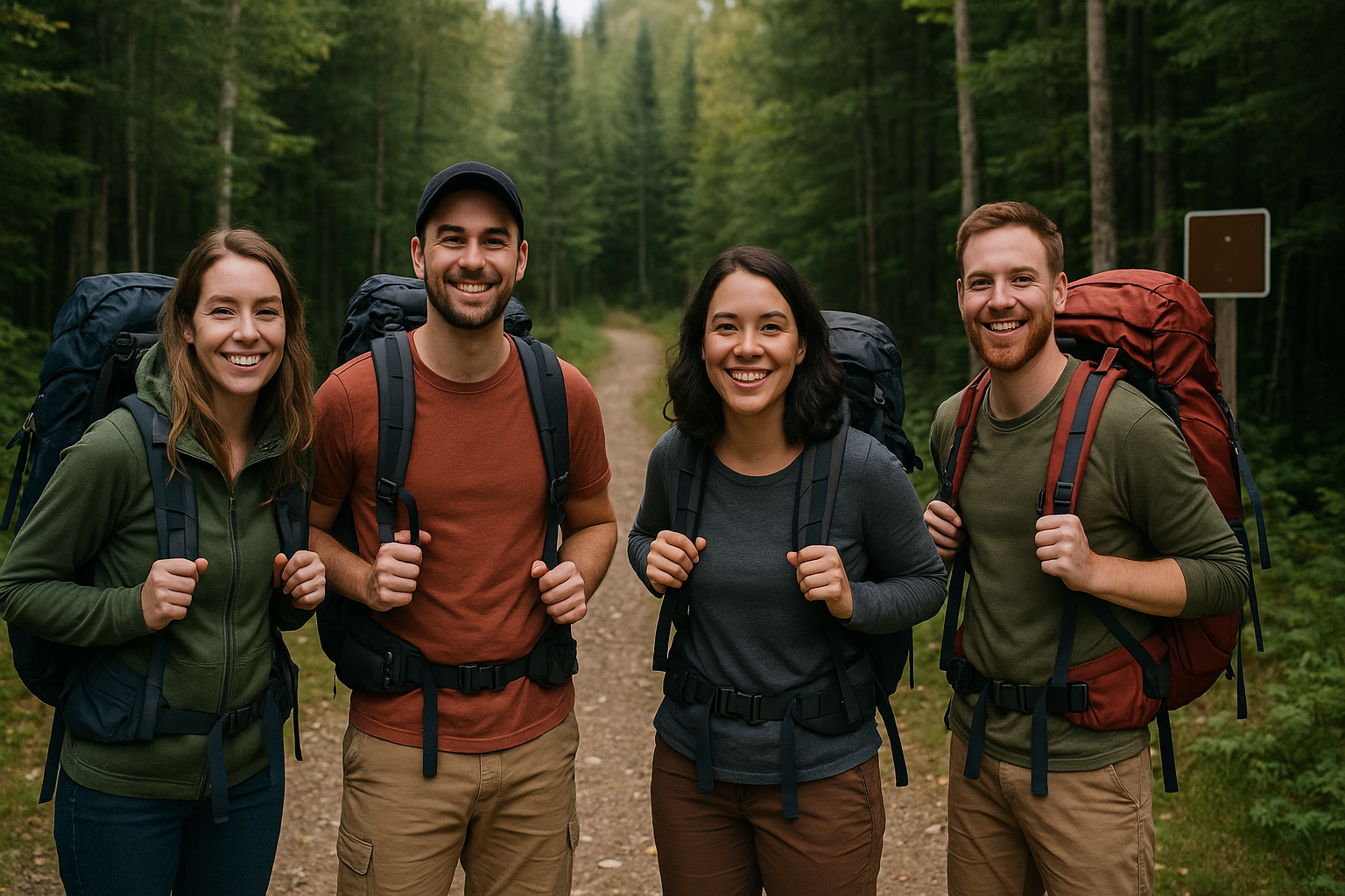 beginner hikers Quebec trail group