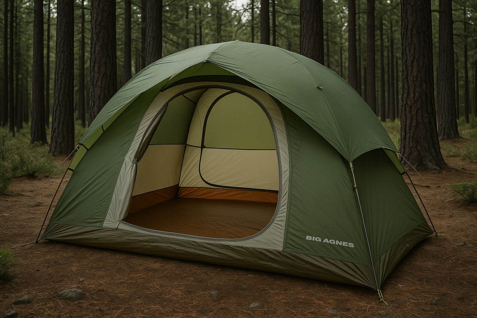 Big Agnes tent spacious interior forest camping