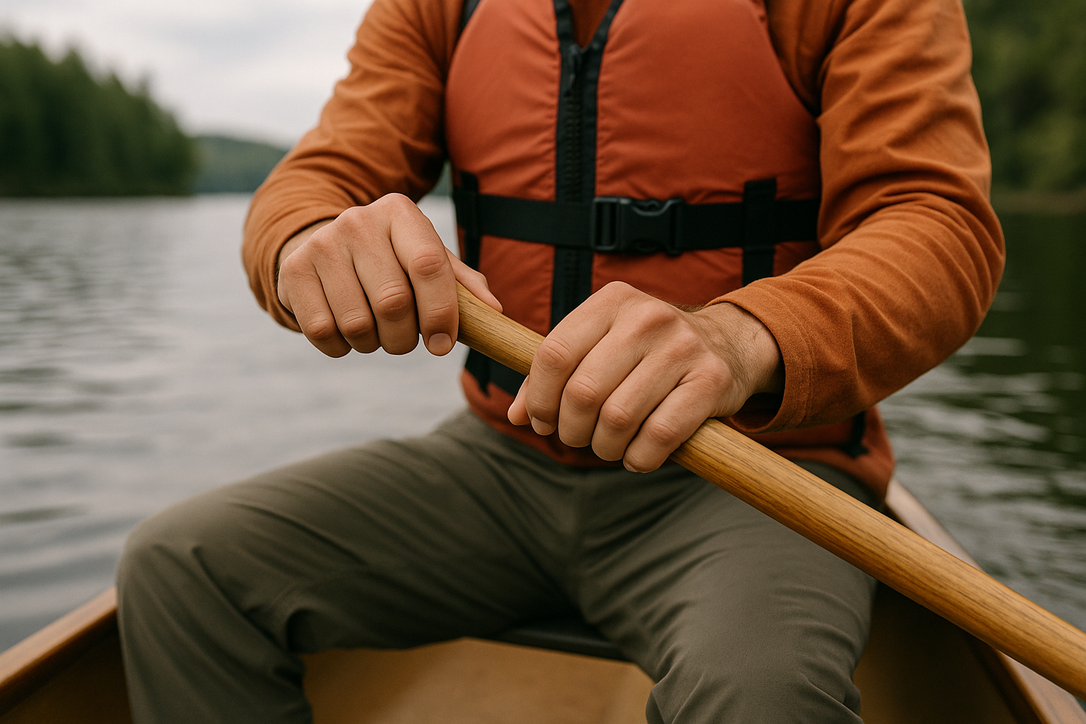 canoe paddle technique hands correct position