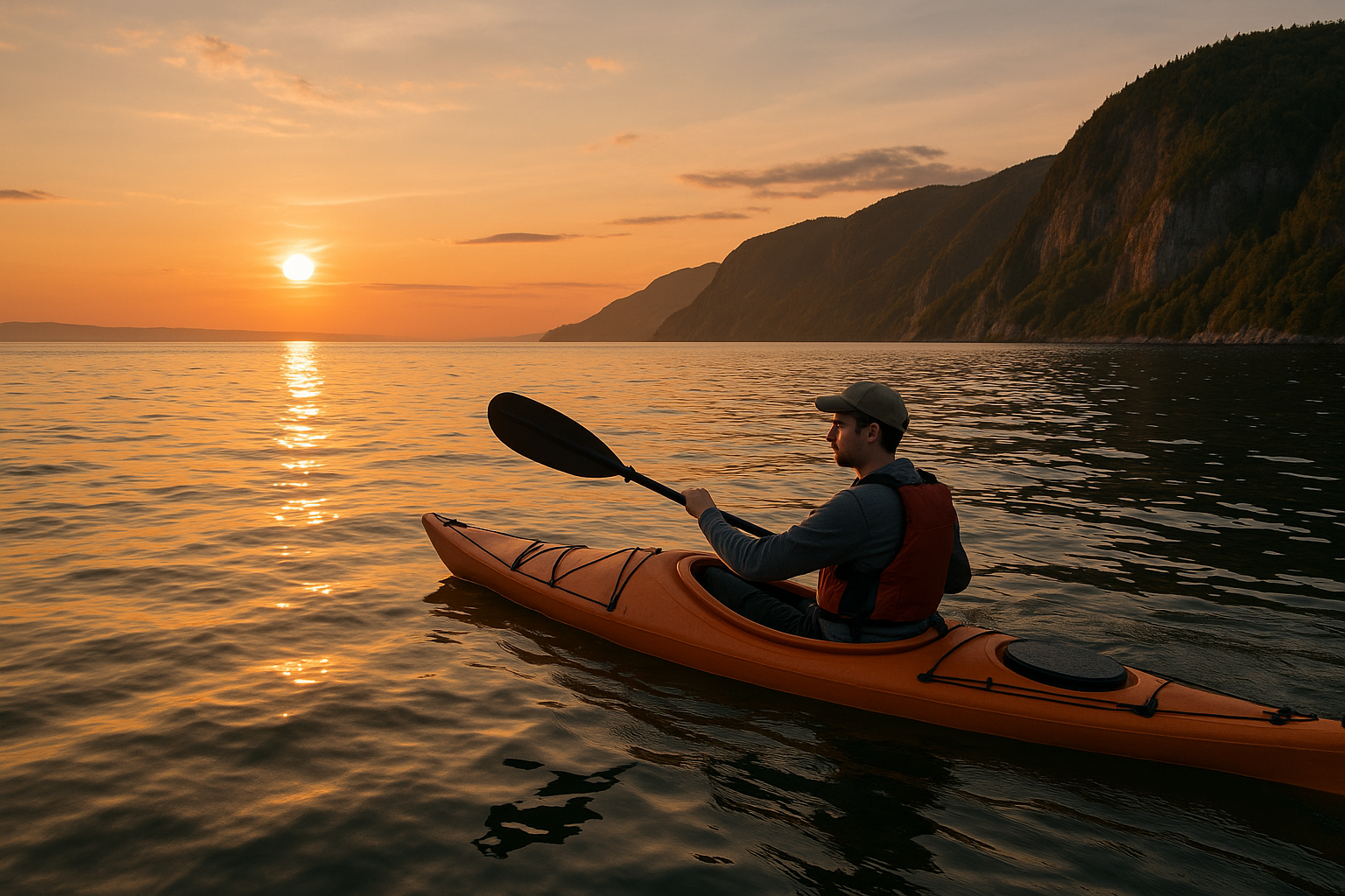 beginner sea kayaking Quebec St. Lawrence River