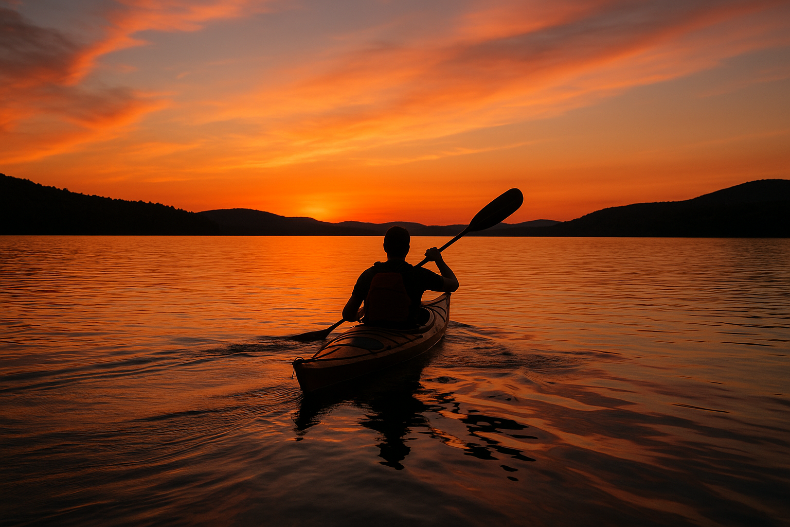 sea kayaking sunset freedom adventure Quebec