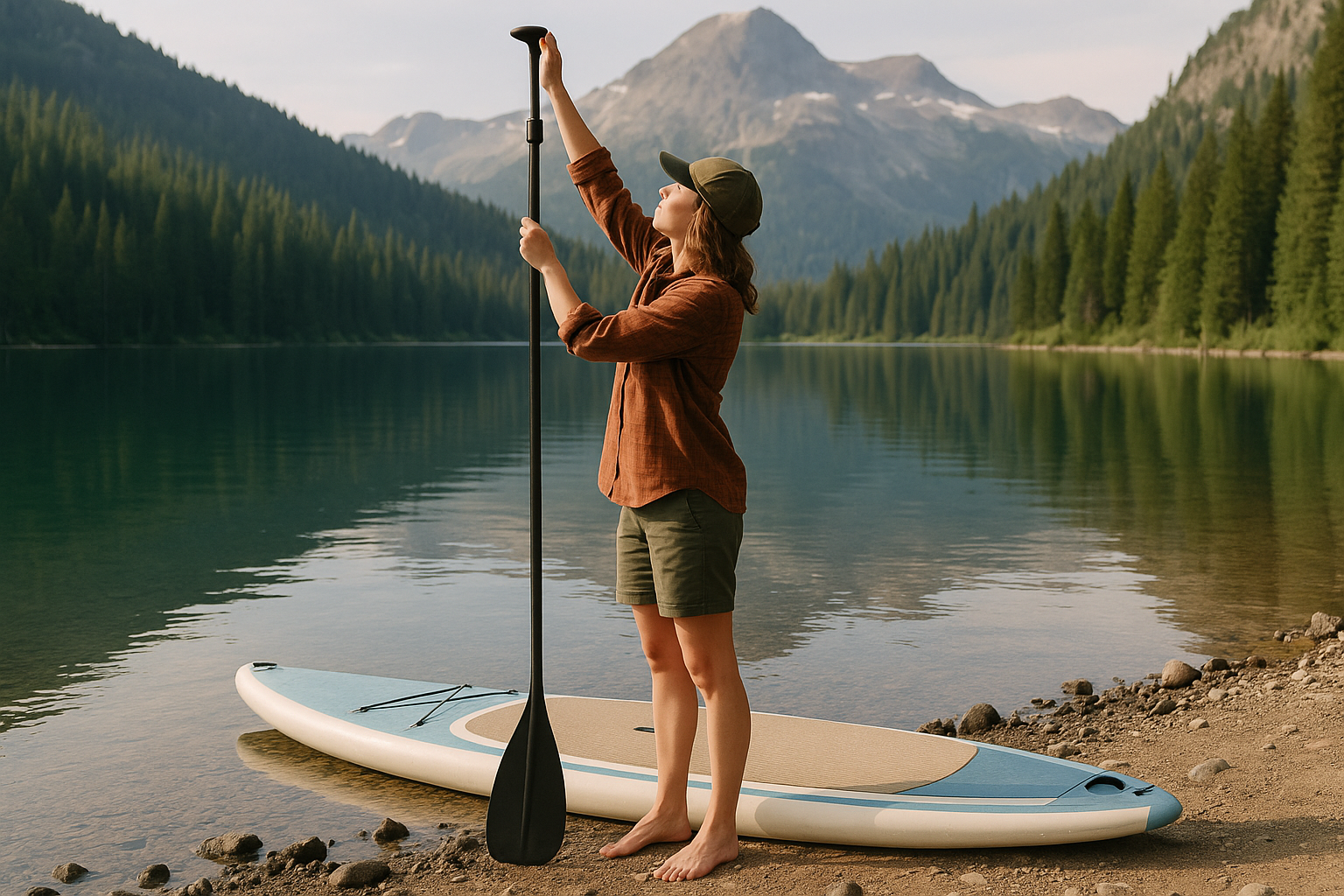 adjust SUP paddle height technique beginner