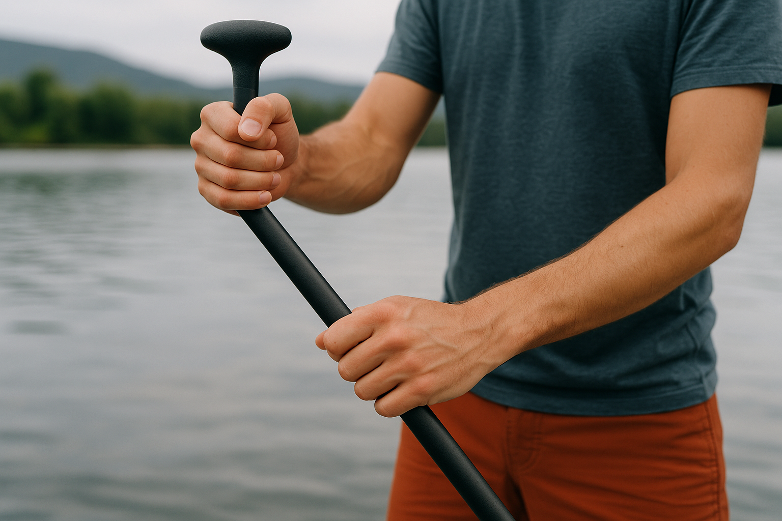 SUP paddle grip technique hands correct position