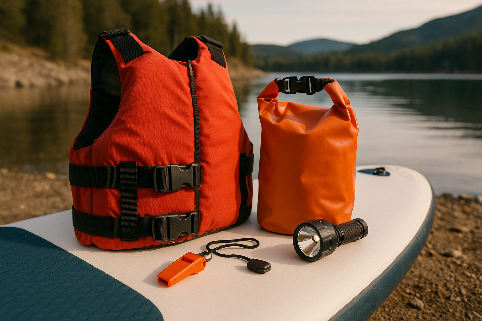 SUP safety equipment PFD whistle emergency