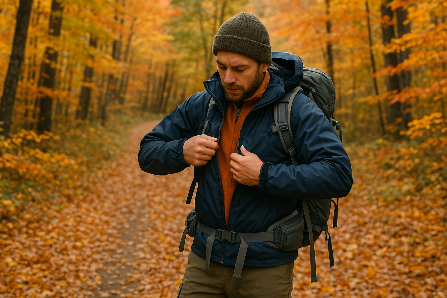 système multicouche vêtements randonnée automne