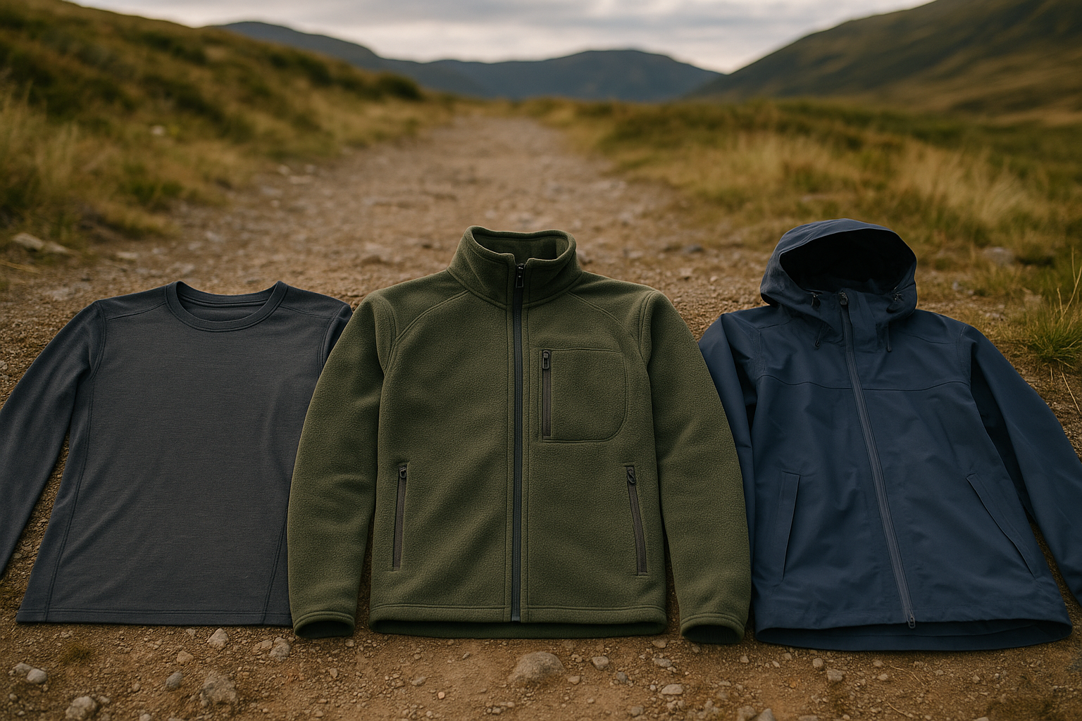 three layer clothing system hiking