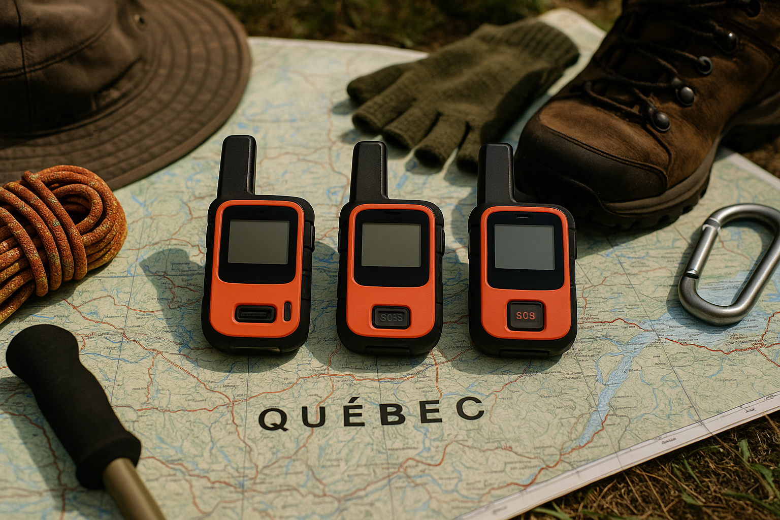 Garmin SPOT Zoleo comparison Quebec topographic map