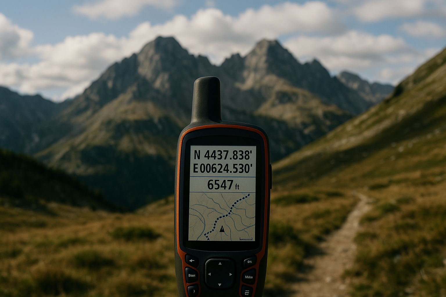 hiking GPS coordinates trail mountain