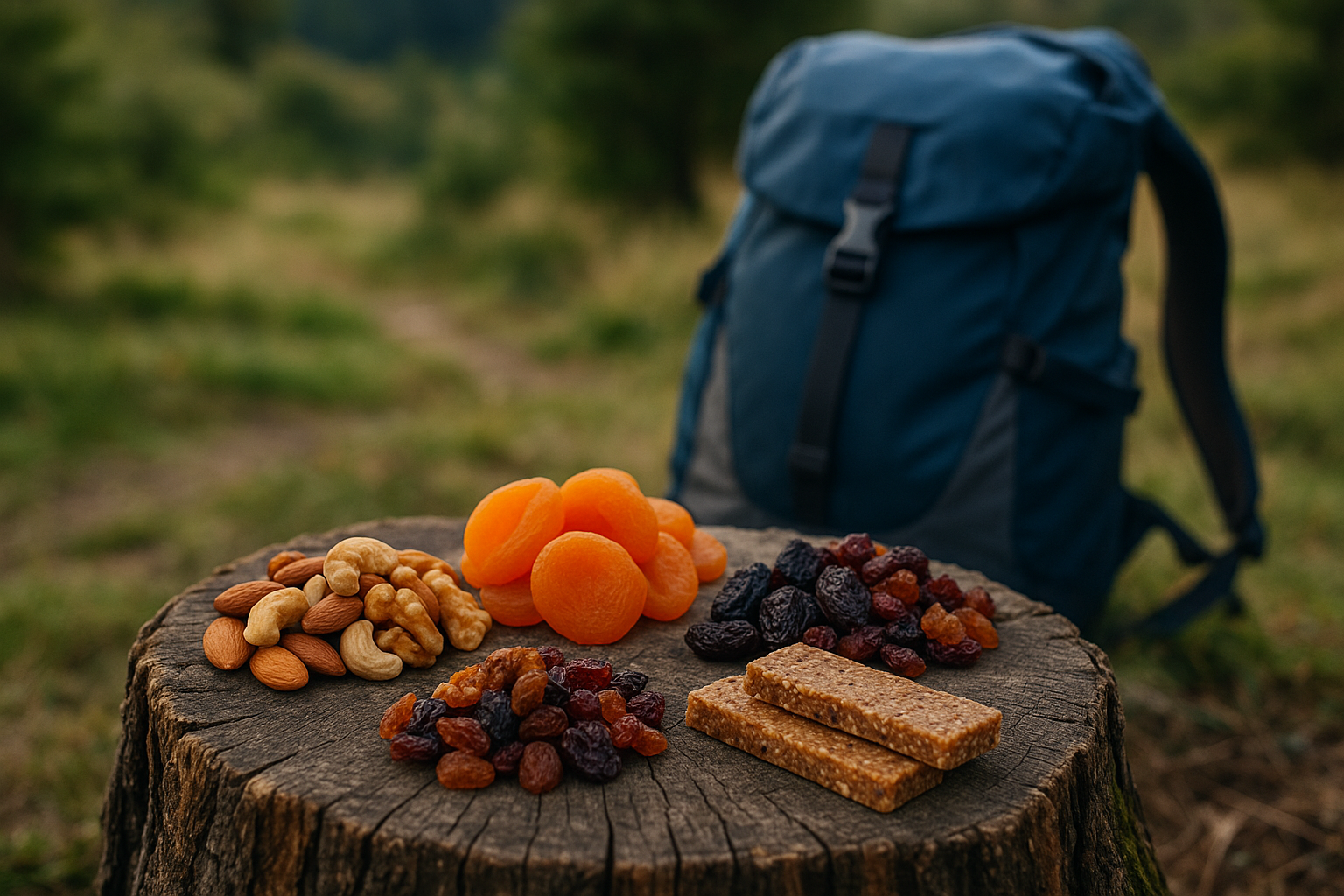 varied energizing hiking snacks