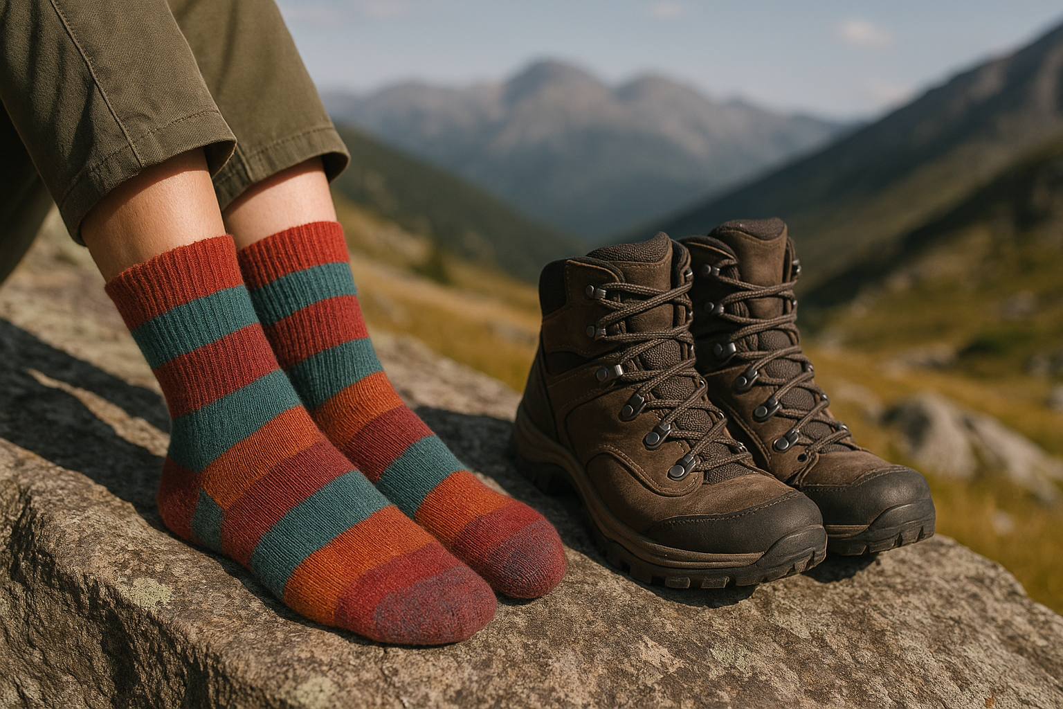 chaussettes randonnée laine mérinos pieds