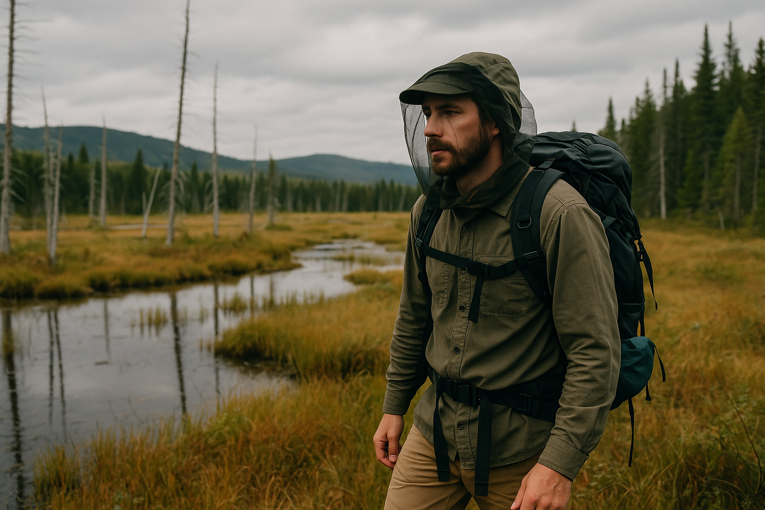 mosquito protection clothing net swamp hiking