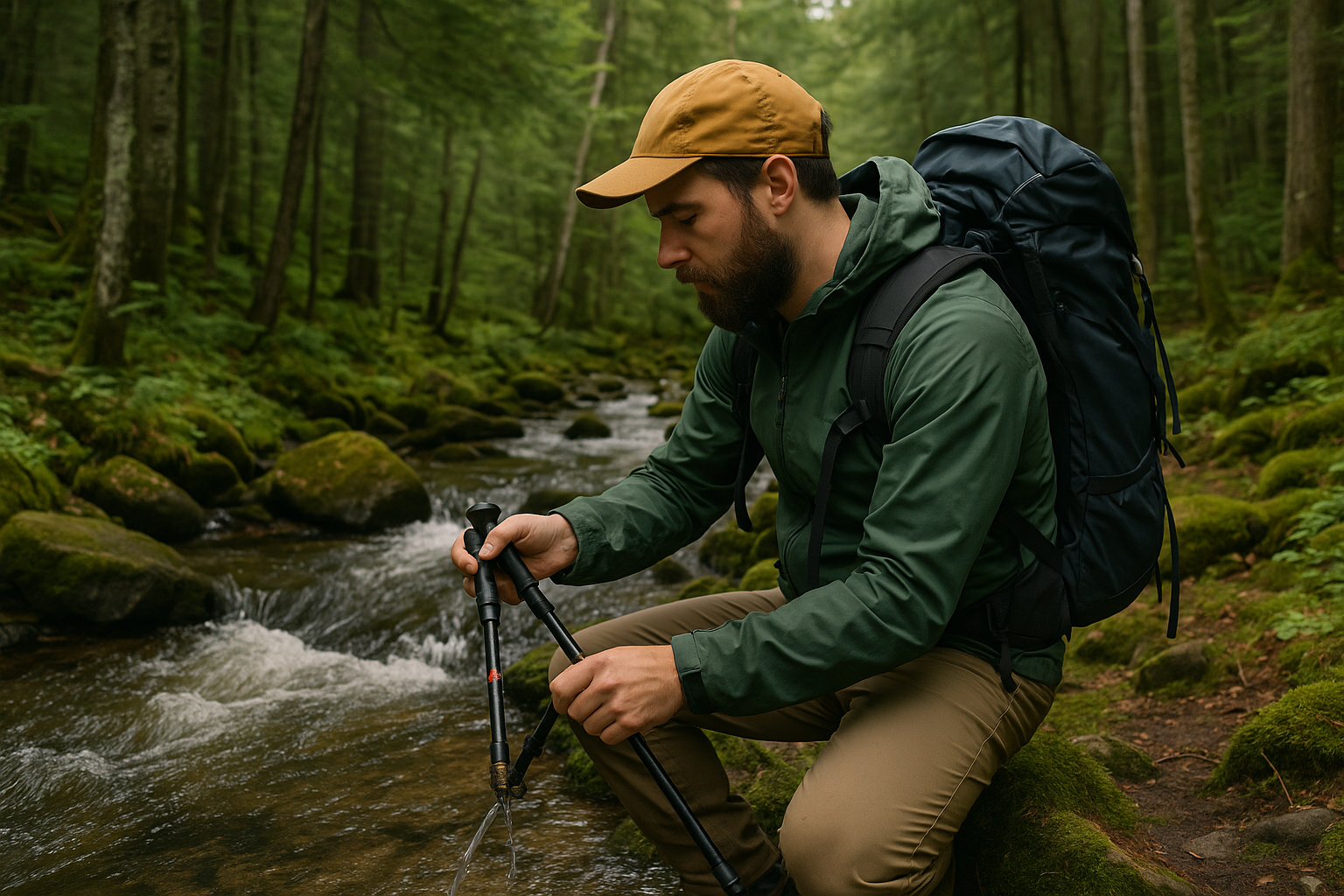 hiking pole maintenance cleaning stream