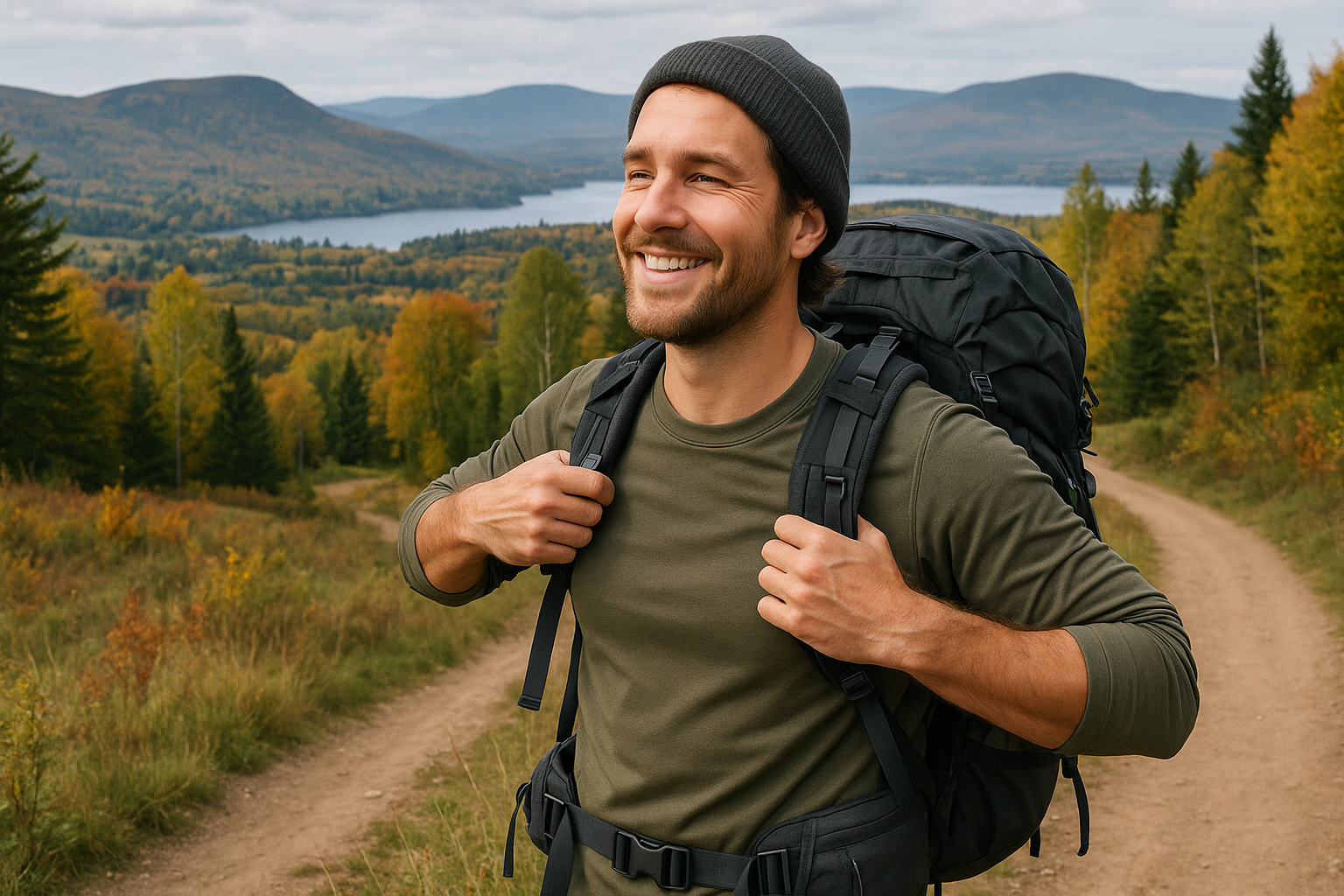 testing hiking backpack Quebec trail satisfaction