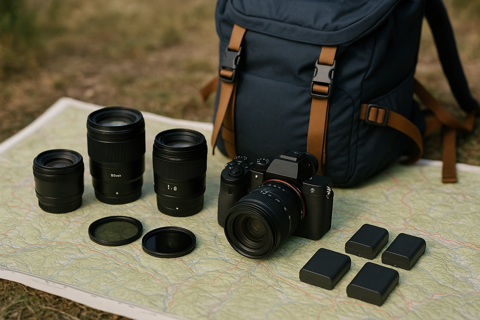 hiking photo equipment organization gear