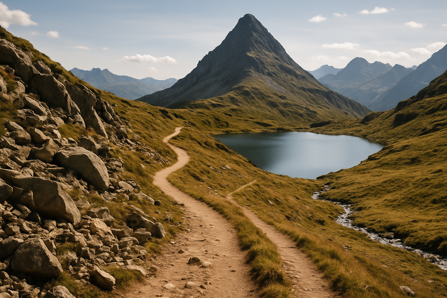 landscape photo composition rule of thirds trail mountain