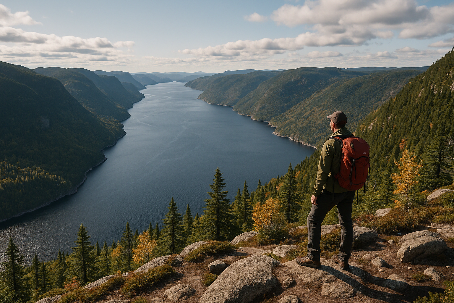 Saguenay fjord hike mountain panorama