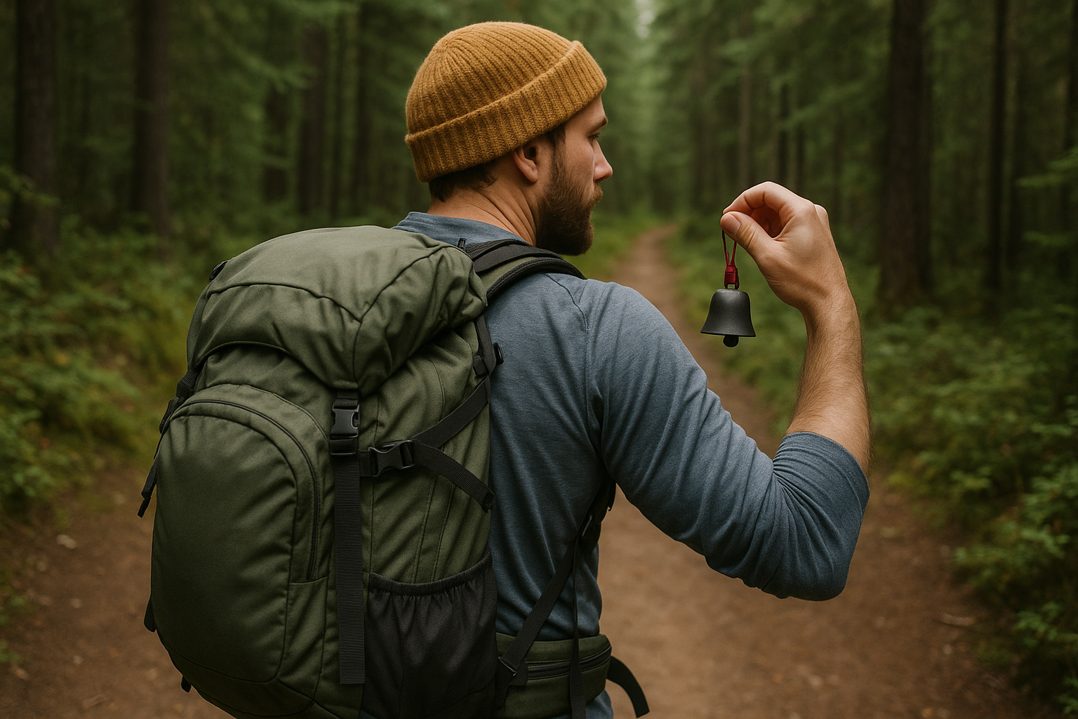 bear bell backpack hiking prevention