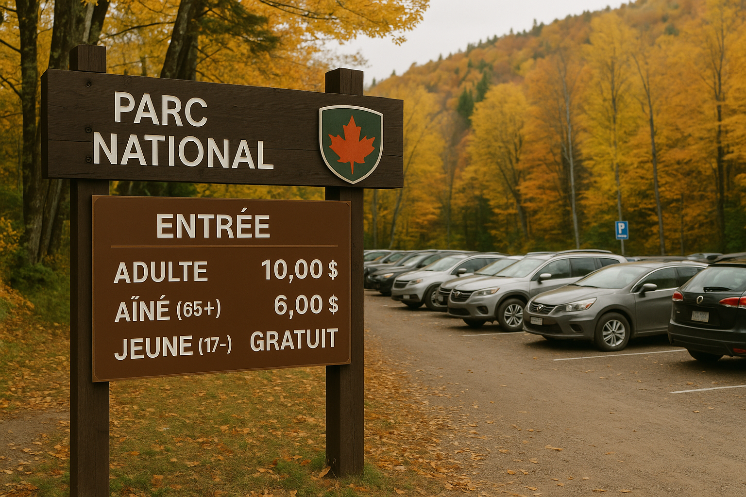 national park entrance fees parking rates fall