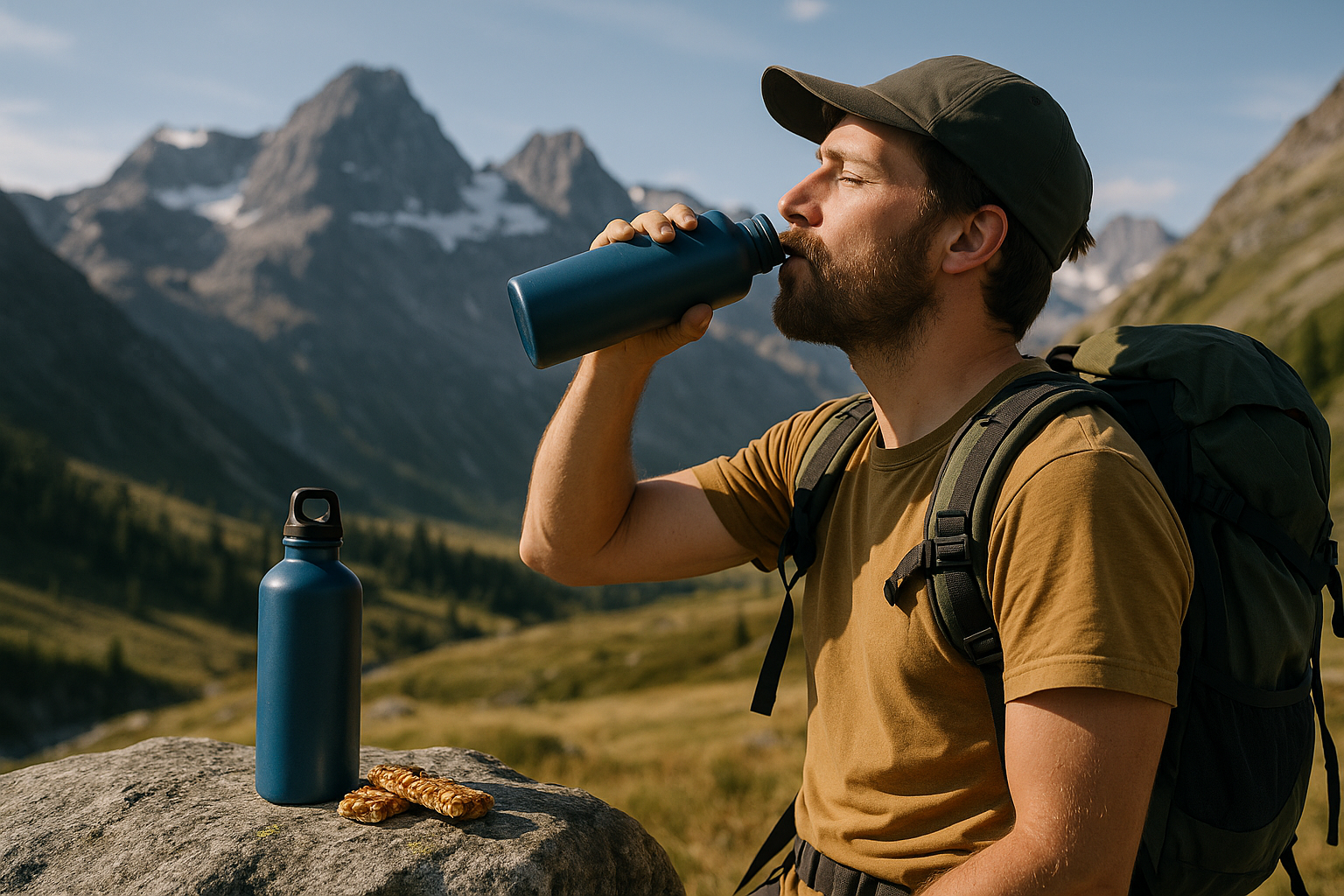 mountain hiking hydration snacks