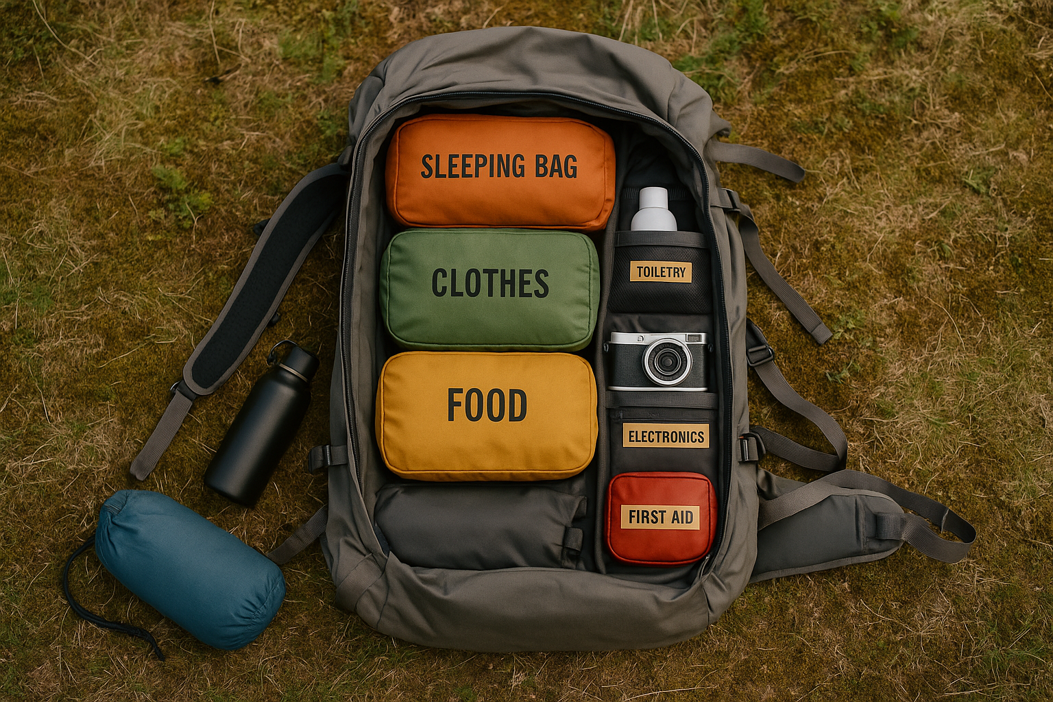 hiking backpack organization packing