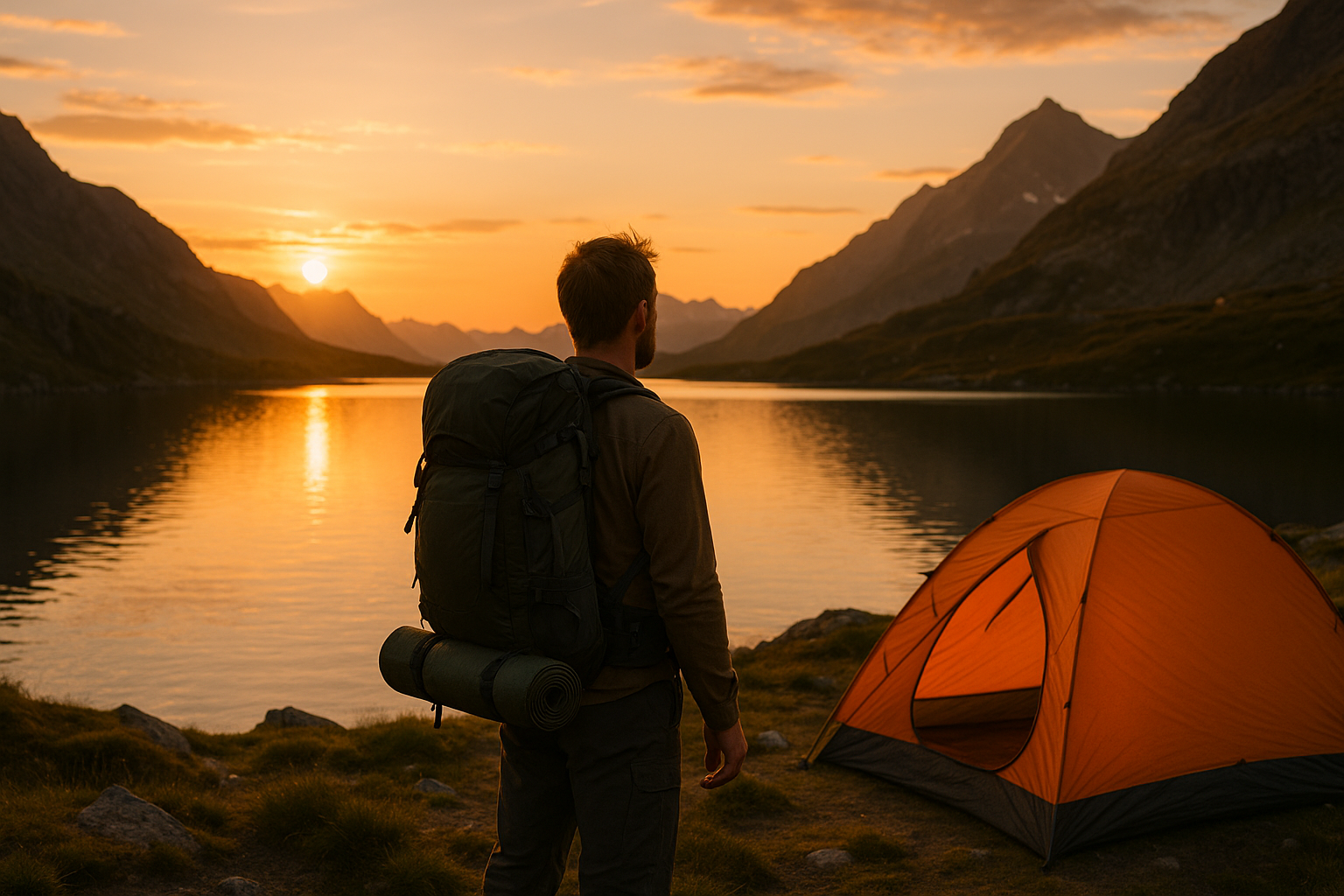 first multi-day hike mountain lake tent