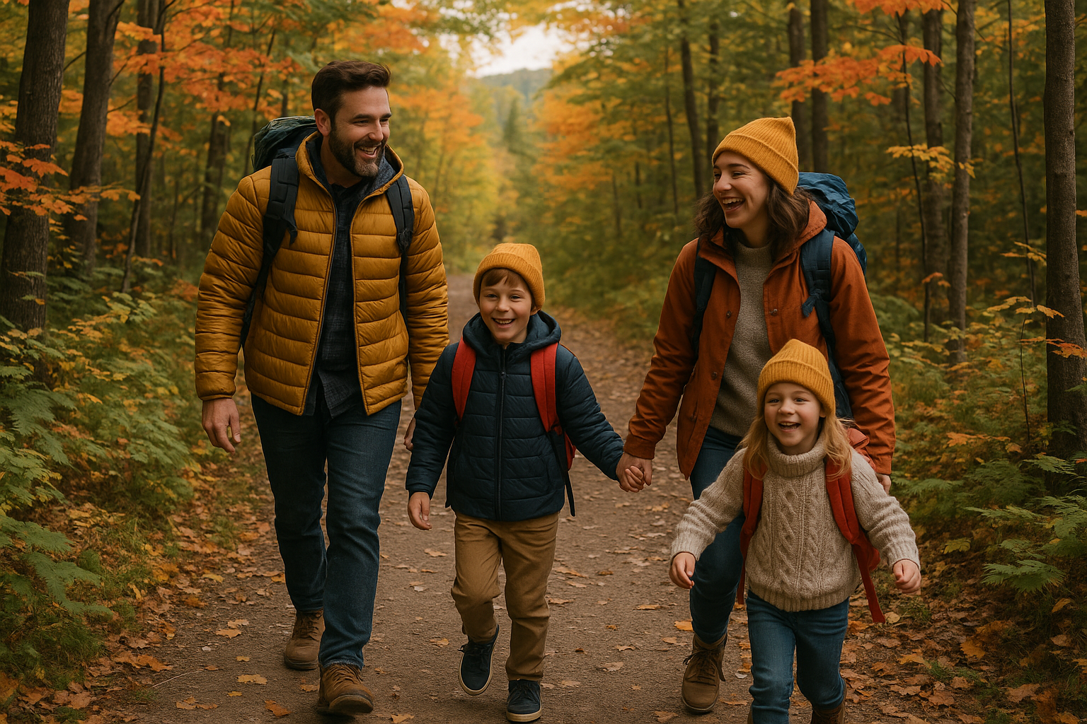 easy family hike children Quebec trail