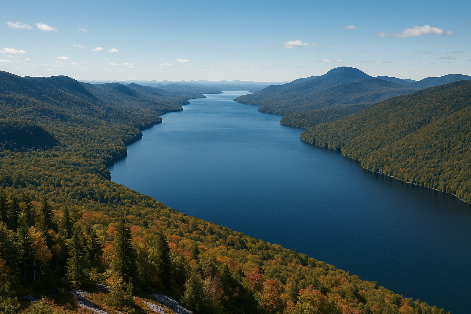 Mont Elephanthead view Lake Memphrémagog Vermont mountains