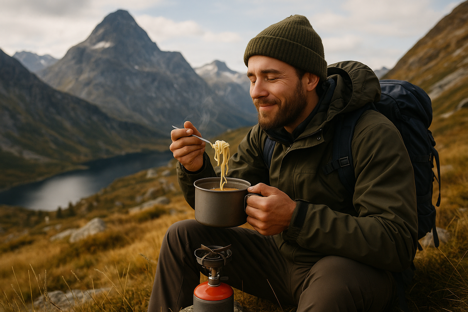 adventurer hot meal stove mountain satisfaction