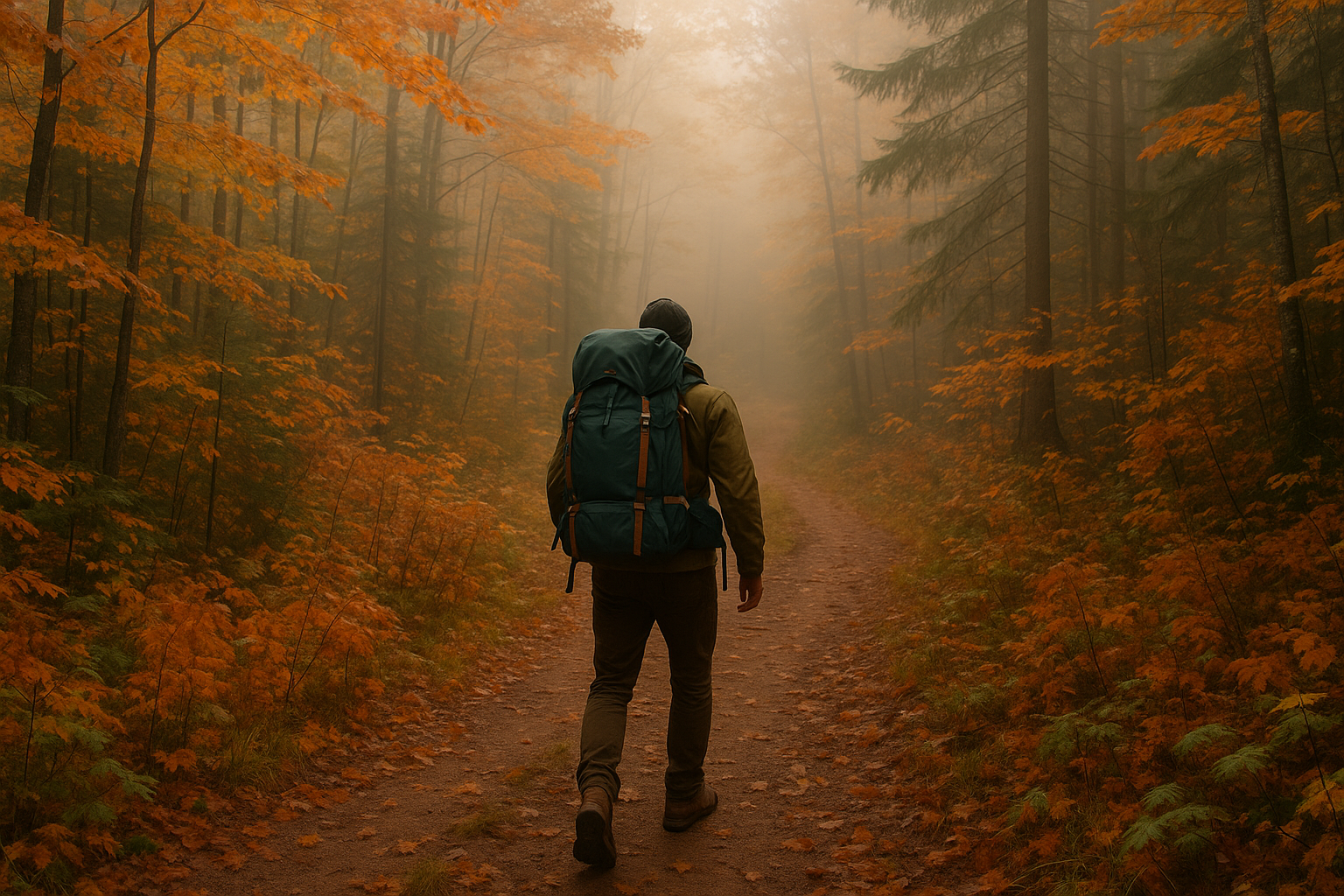 sentier national mauricie bivouac autumn