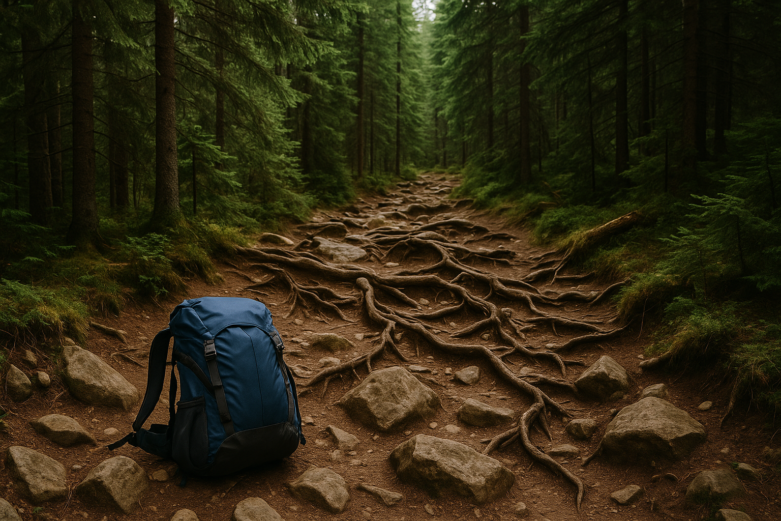 technical trail mauricie rocks roots