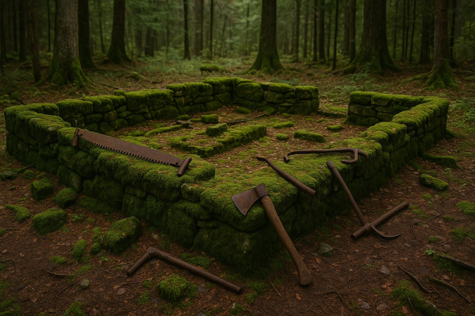 logging camp remains mauricie forest history