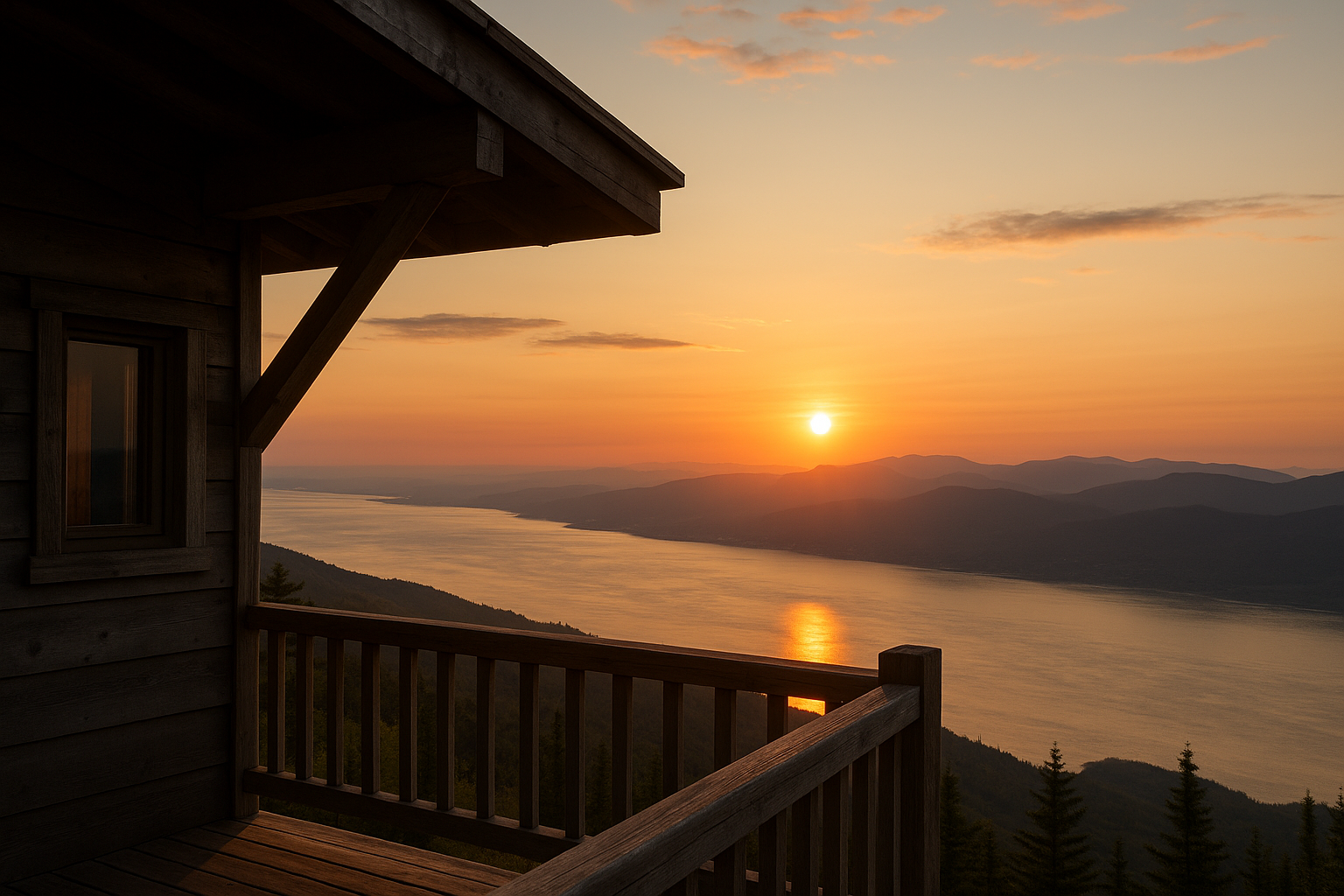 sunrise refuge Saint Lawrence River Charlevoix