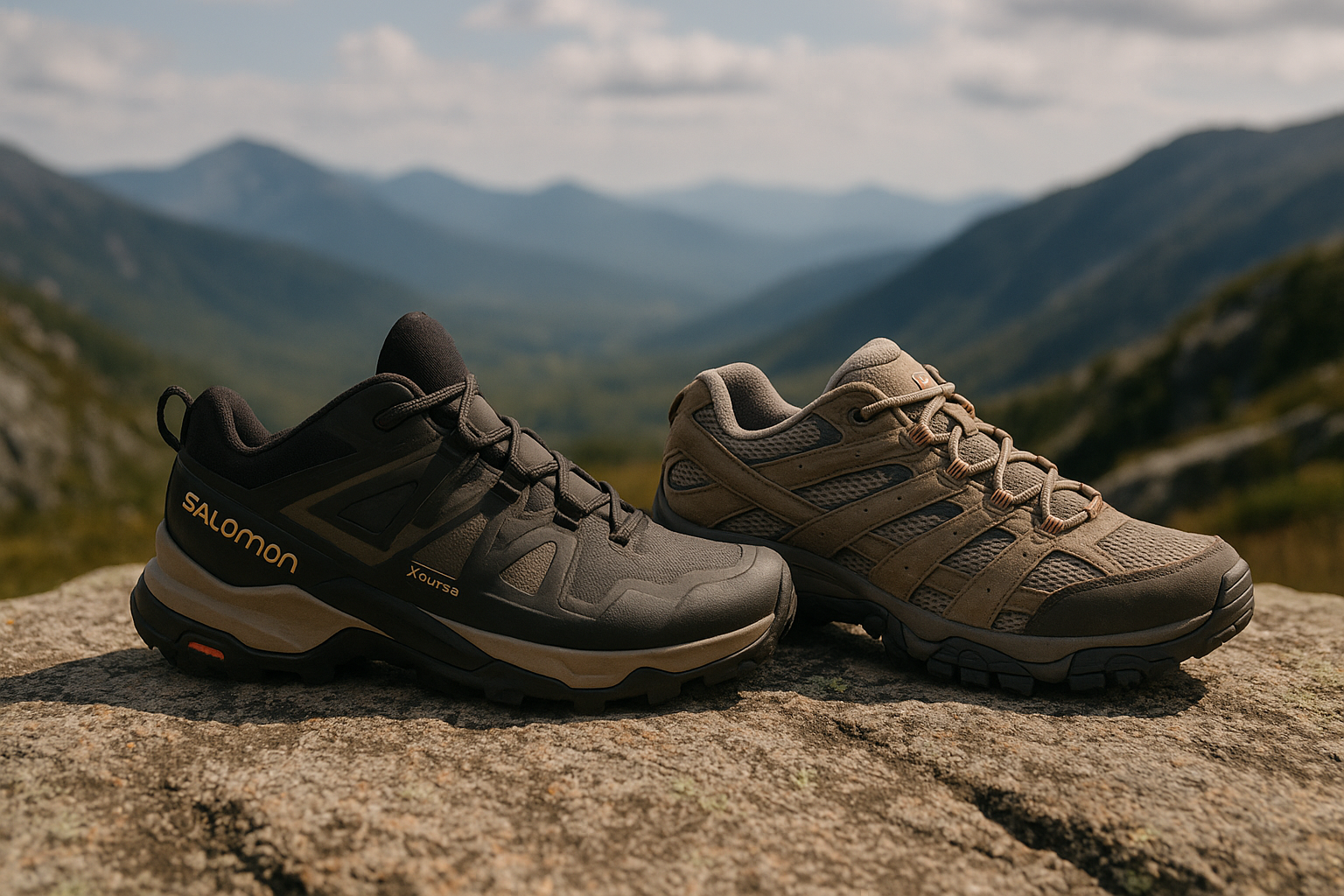 comparaison Salomon X Ultra 4 vs Merrell Moab 3 chaussures randonnée