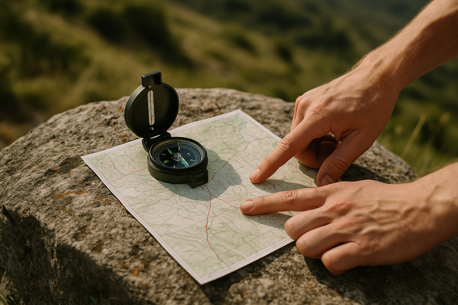 navigation orientation carte boussole survie