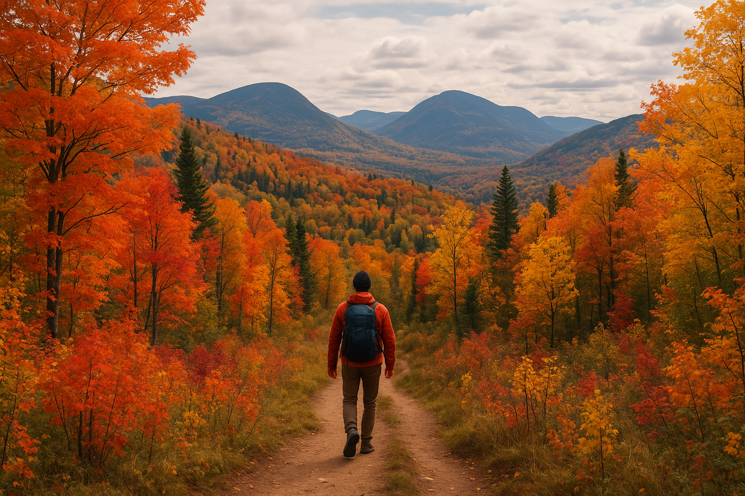 randonnée automne Charlevoix feuillage coloré
